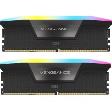 Модуль пам'яті для комп'ютера DDR5 64GB (2x32GB) 6400 MHz XMP 3.0 Vengeance RGB Black Corsair (CMH64GX5M2B6400C32)