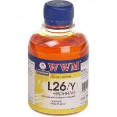 Чернила WWM  (200 г) LEXMARK 26/27 Yellow Водорастворимые (L26/Y)