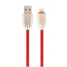 Кабель USB (AM/Lightning) 1.0м Cablexpert (CC-USB2R-AMLM-1M-R) премиум, 2.1А