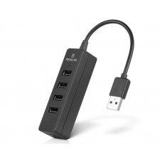 Концентратор REAL-EL HQ-154 Black USB 2.0, 4xUSB 2.0 (EL123110007)