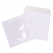 Конвертик бумажный с окошком для CD- DVD- носителей (100 шт в упак.) 1шт