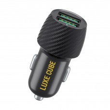 Автомобильное зарядное устройство Luxe Cube 2USB 17W Black (8886668698498)