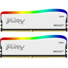 Модуль пам'яті для комп'ютера DDR4 32GB (2x16GB) 3600 MHz Beast White RGB SE Kingston Fury (ex.HyperX) (KF436C18BWAK2/32)