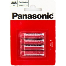 Батарейка PANASONIC AAA R03 RED ZINK (R03REL/4BP)
