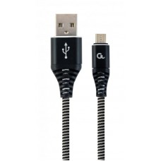 Кабель USB (AM/MicroBM) 1.0м Cablexpert (CC-USB2B-AMmBM-1M-BW) премиум 2.1А