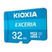 Карта microSDHC  32ГБ UHS-I Kioxia Exceria R100MB/s (LMEX1L032GG2) + SD-адаптер